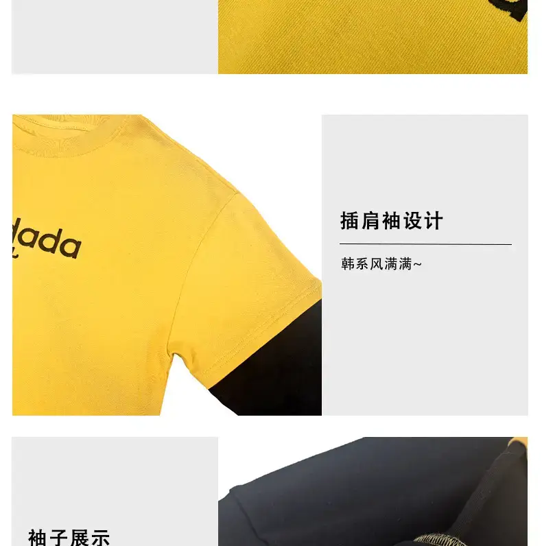 Boys Cotton Warm T-Shirt Yellow Black Long Sleeve — feature 15