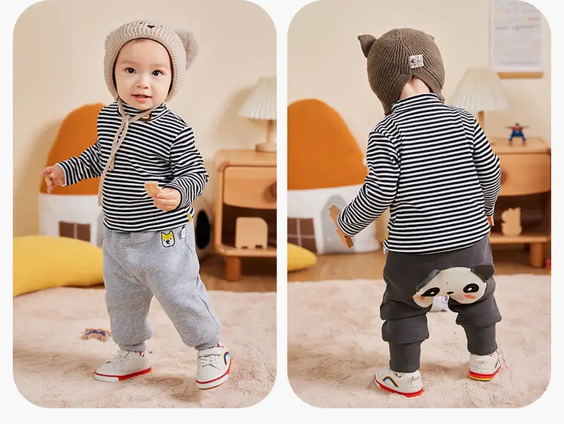Baby Long Sleeve T-Shirt Winter Boys Bottoming Set — feature 19