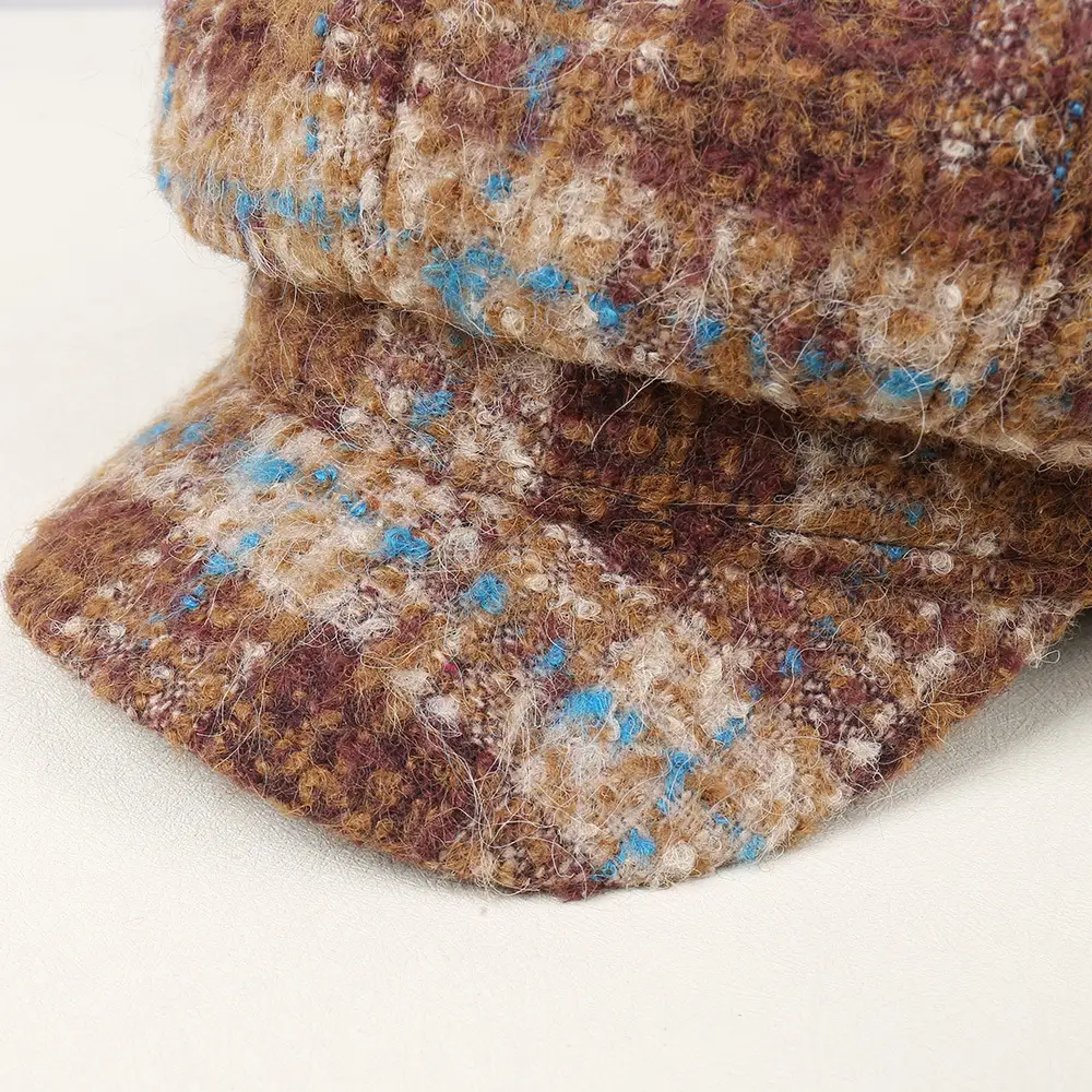 Korean Style Women's Autumn Winter Tweed Cap - Image 9