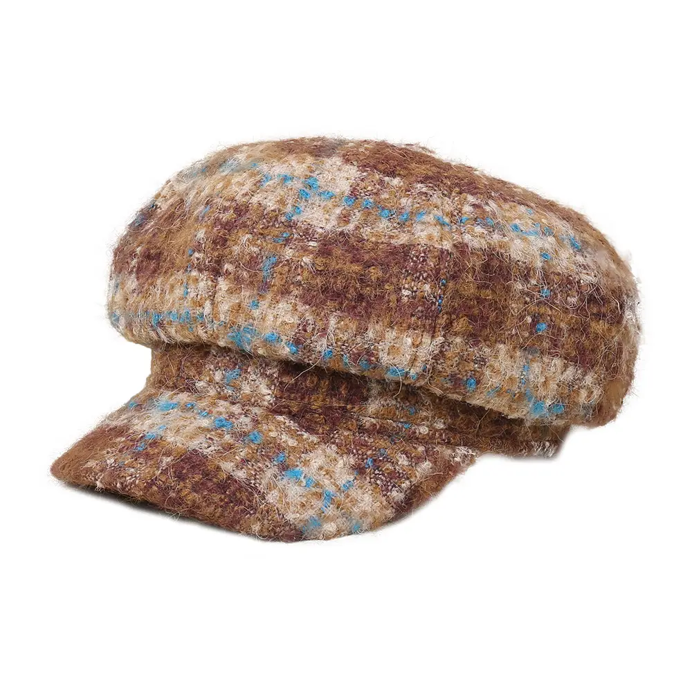 Korean Style Women's Autumn Winter Tweed Cap - Image 11