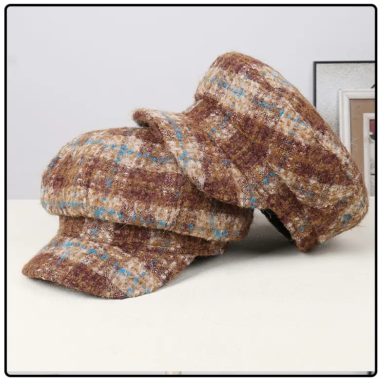 Korean Style Women's Autumn Winter Tweed Cap — feature 20