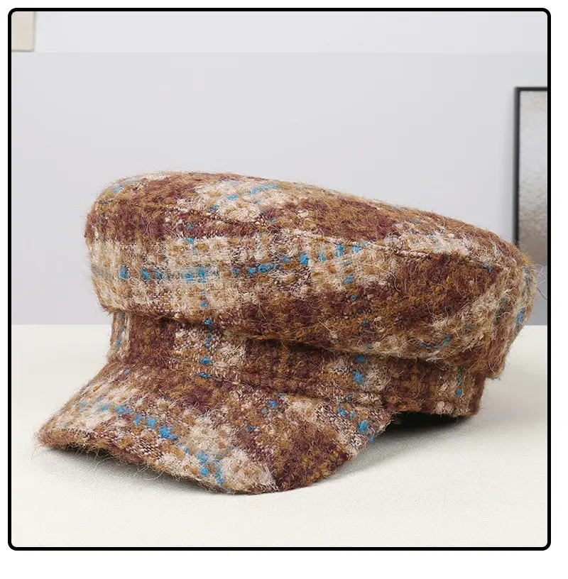 Korean Style Women's Autumn Winter Tweed Cap — feature 21