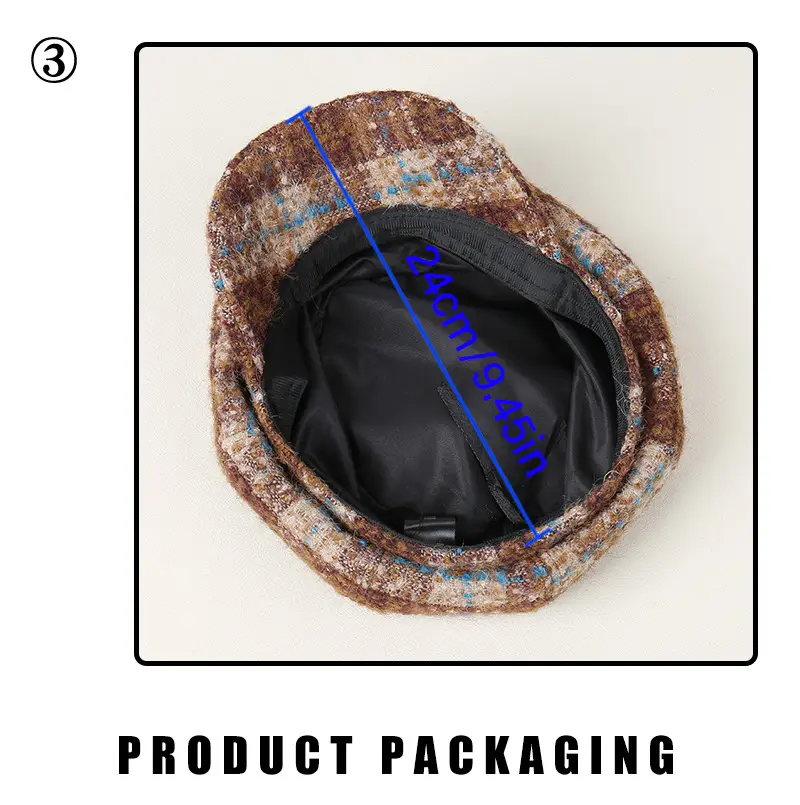 Korean Style Women's Autumn Winter Tweed Cap — feature 24
