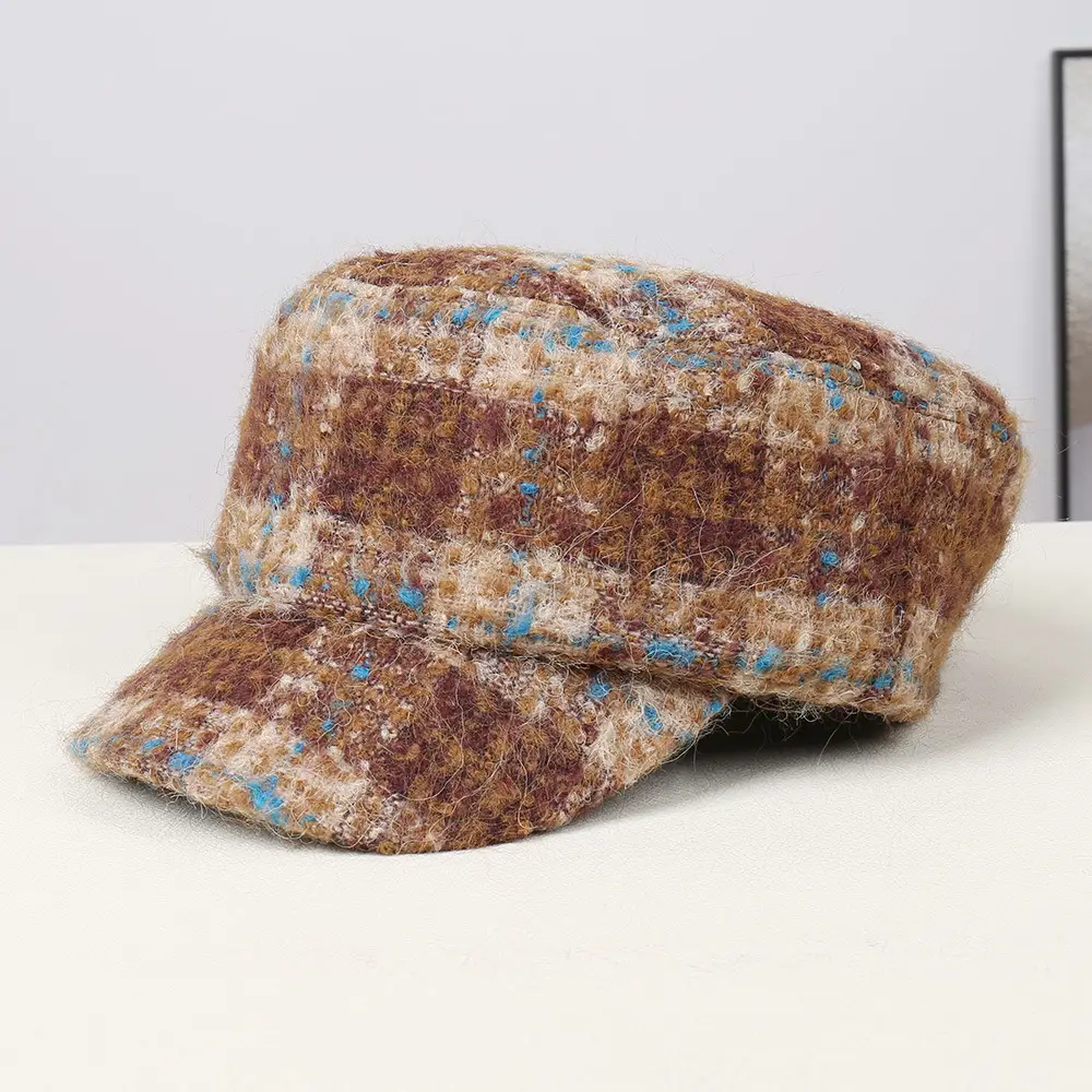 Korean Style Women's Autumn Winter Tweed Cap - Image 3