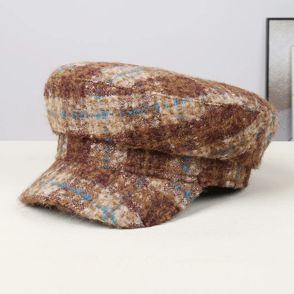Korean Style Women's Autumn Winter Tweed Cap - Image 4
