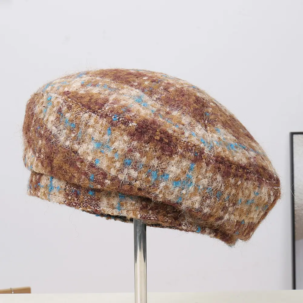 Korean Style Women's Autumn Winter Tweed Cap - Image 5