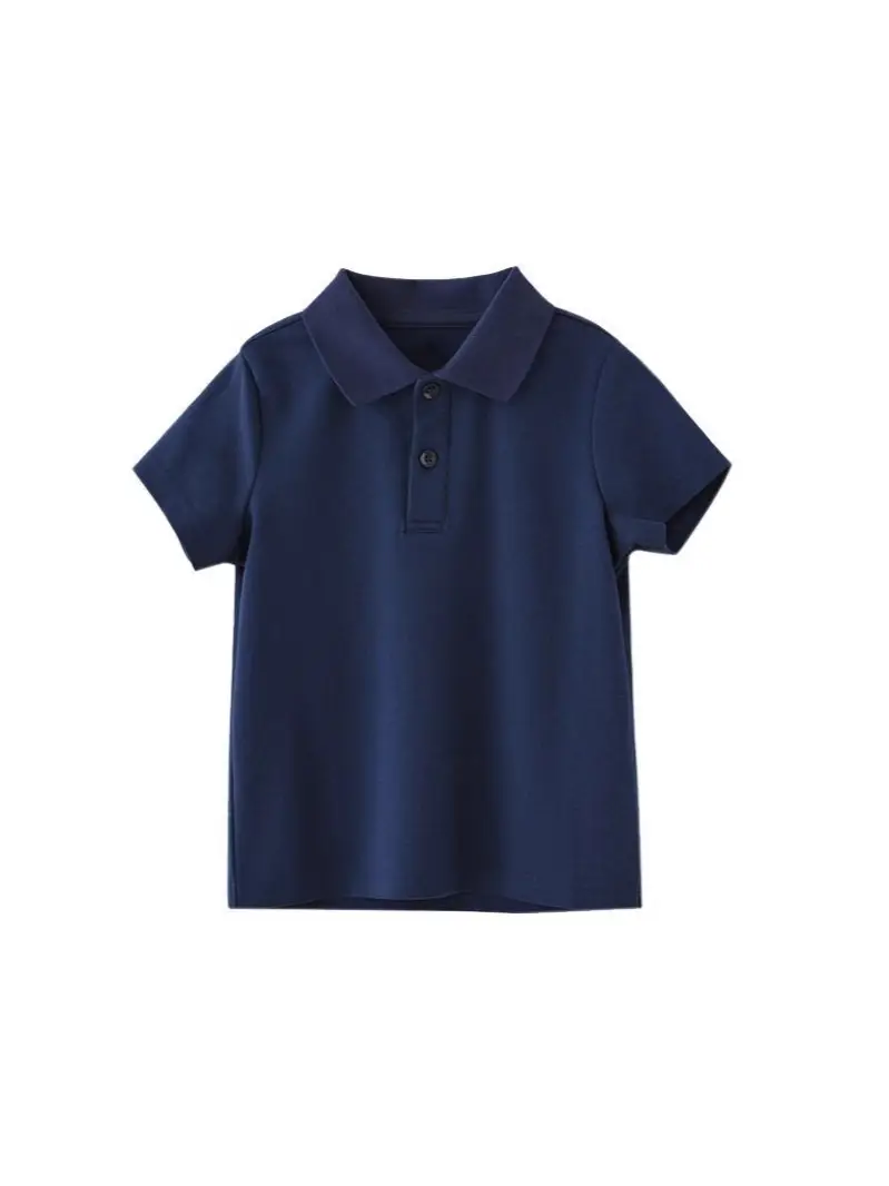 Children's Blue Polo T-Shirt Boys Girls Primary School Uniforms - Image 7
