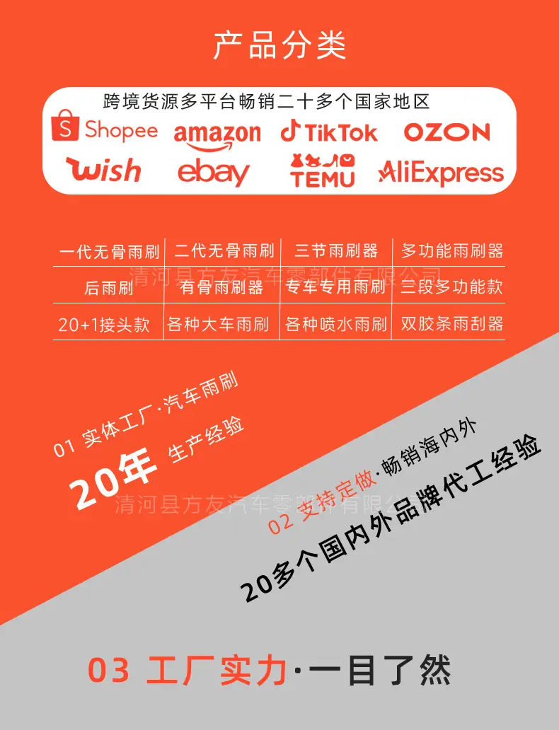 Suitable for Chery Bone Wiper Tiggo 3/5/7 Arrizo Fengyun 2/Qq3 Ice Cream Wiper Blade Iron Frame — feature 3