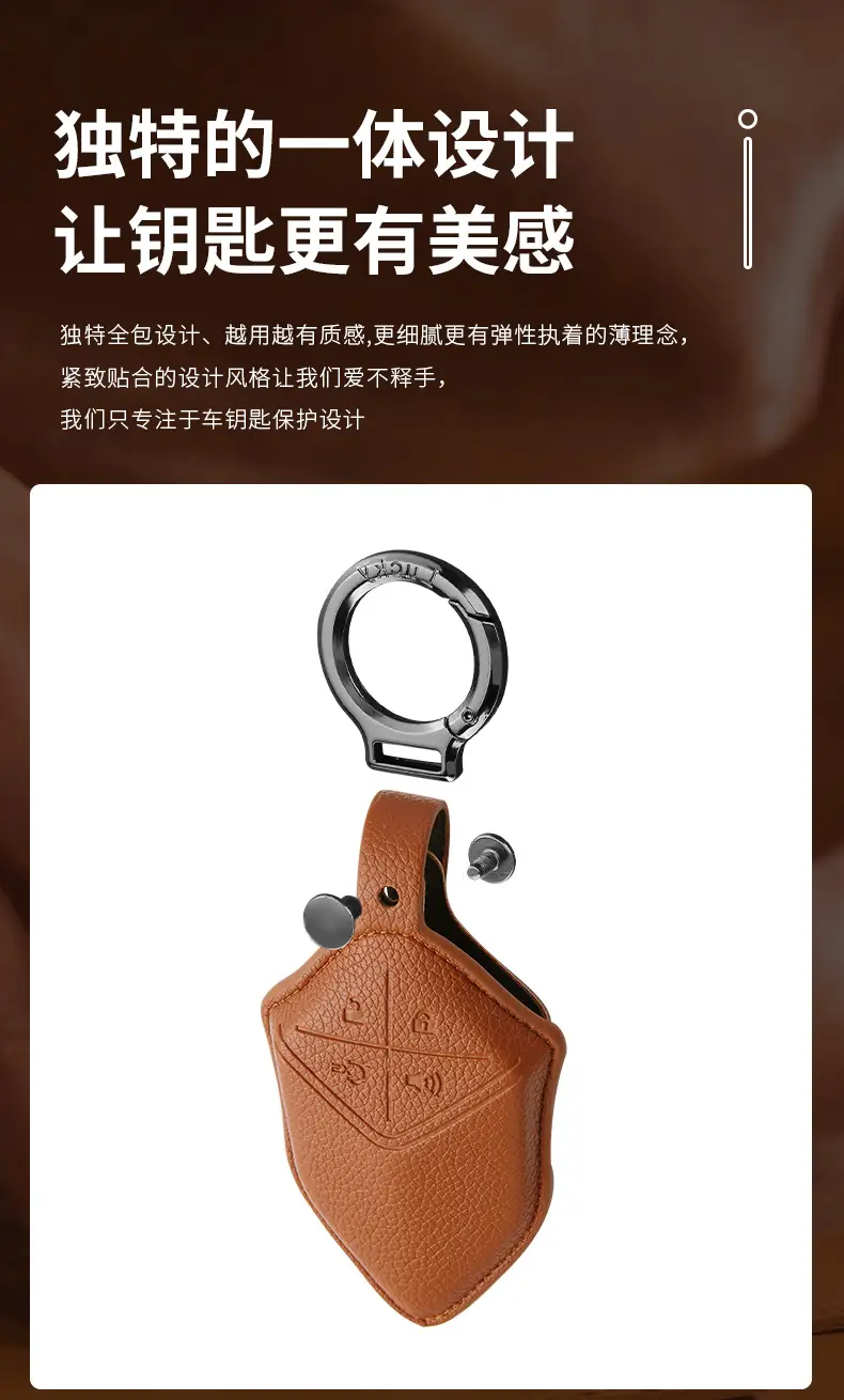 Deep Blue Key Ring with Leather Cover S7 S05 S07 — feature 4