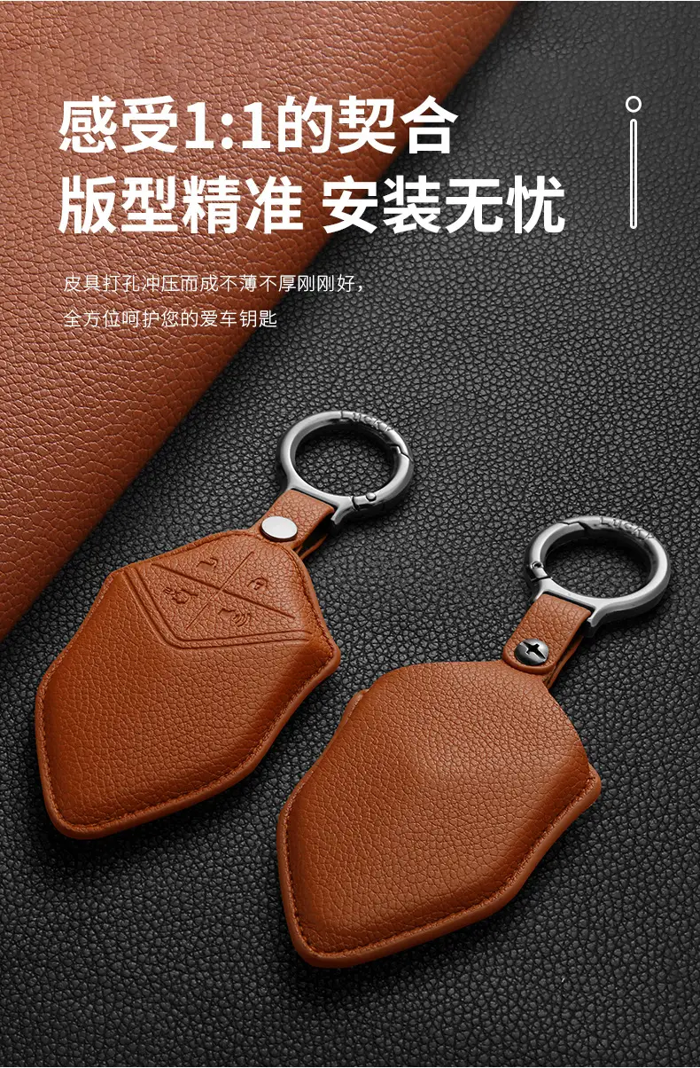 Deep Blue Key Ring with Leather Cover S7 S05 S07 — feature 6