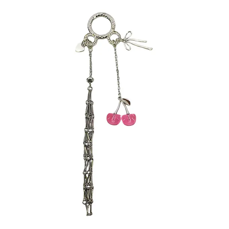 Cute Style High-End Personalized Love Mirror Pendant Stainless Steel Versatile Lipstick Mesh Keychain Pendant Wholesale Office, culture - Image 6