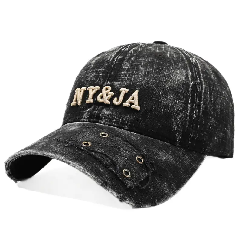 Washed Retro Letter Baseball Cap for Women Men - Image 12