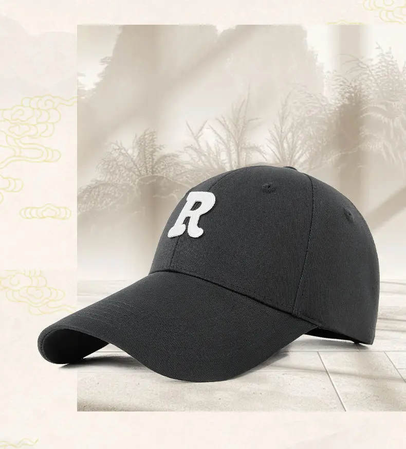 Women Men R Logo Cap with Extended Brim — feature 4