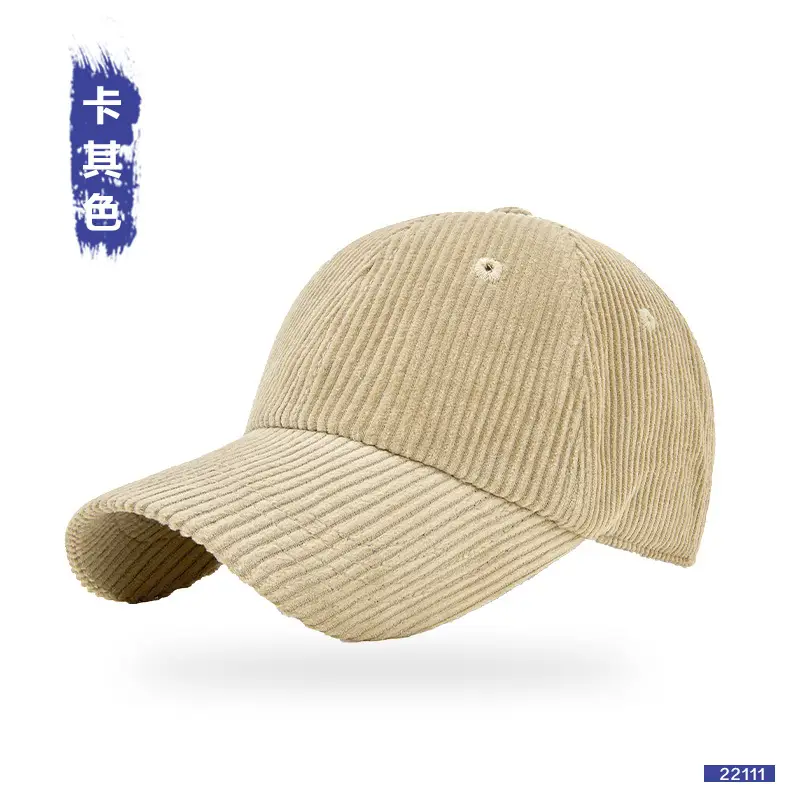 Purple Corduroy Peaked Cap for Men Winter Warm