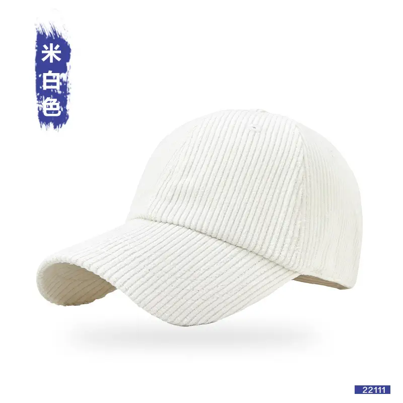 Purple Corduroy Peaked Cap for Men Winter Warm