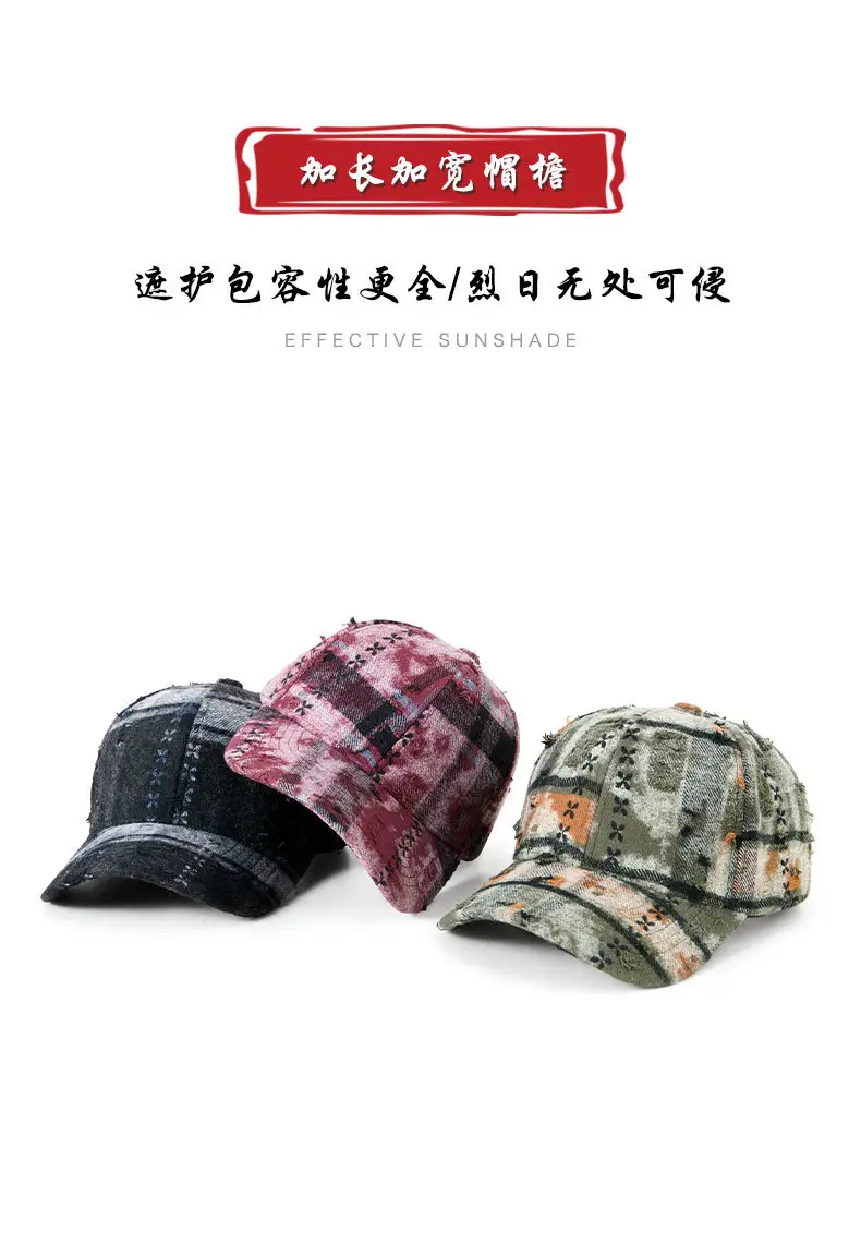 Winter Plaid Suede Cap for Women Middle Age Elderly — feature 14