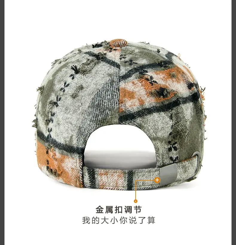 Winter Plaid Suede Cap for Women Middle Age Elderly — feature 20