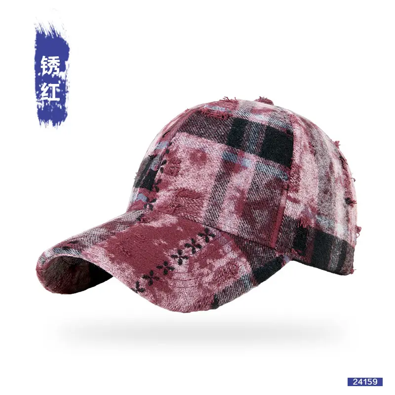 Winter Plaid Suede Cap for Women Middle Age Elderly - Image 2