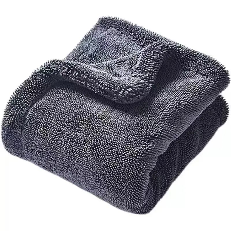 Cross-Border Popular Car Accessories Double-Sided Braided Car Cleaning Towel Twisted Cloth Double-Layer Car Towel Thickened Cleaning Cloth