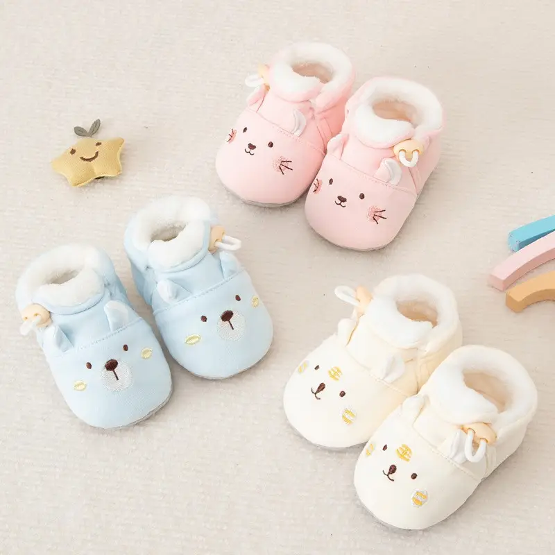 Baby Cartoon Embroidered Cotton Shoes for Kids