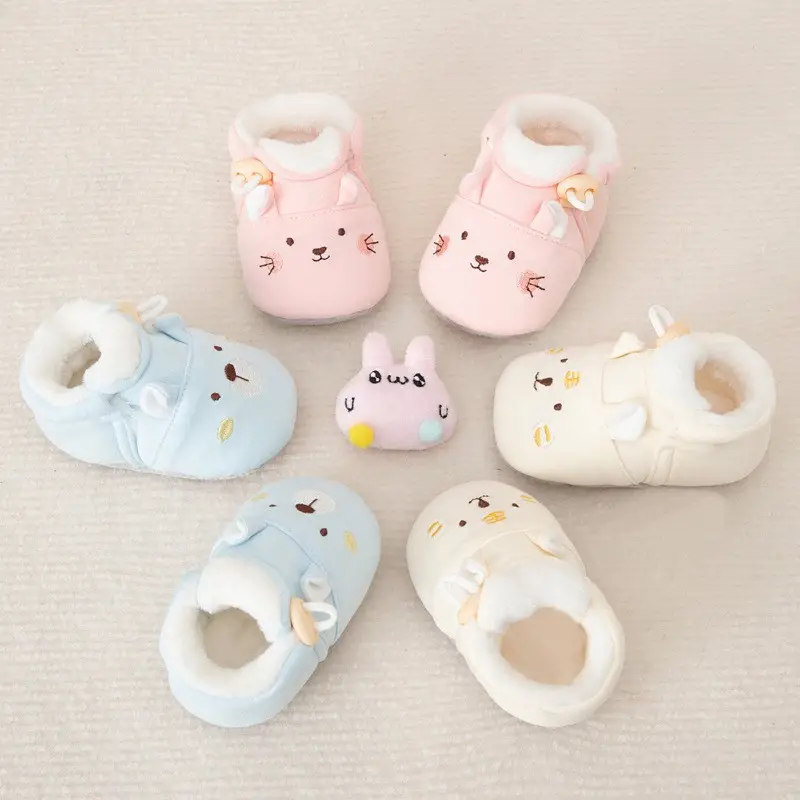 Baby Cartoon Embroidered Cotton Shoes for Kids