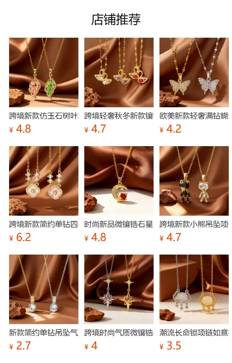 Cross-Border Geometric Zircon Necklace for Women β feature 1
