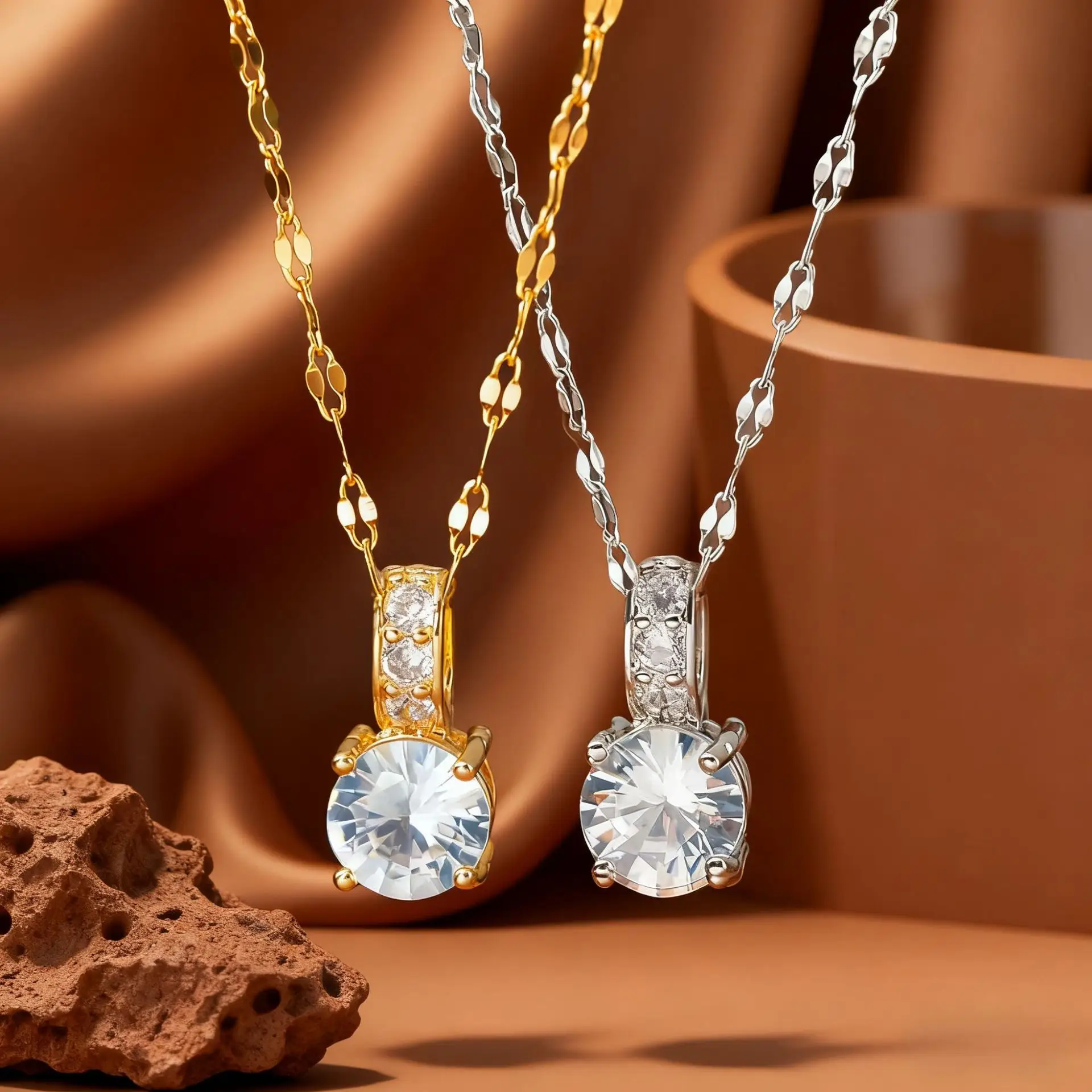 Cross-Border Geometric Zircon Necklace for Women β feature 2