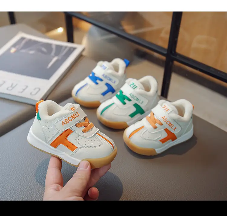 Baby Toddler Shoes for Boys and Girls 2025 New Autumn and Winter Soft-Soled Leather Half-Baby Fleece-Lined Anti-Slip Casual Cotton Shoes — feature 5