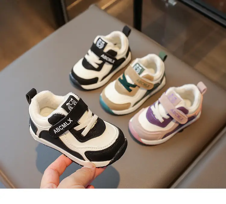 Baby Boy Winter Warm Sneakers Green White Soft Sole — feature 8