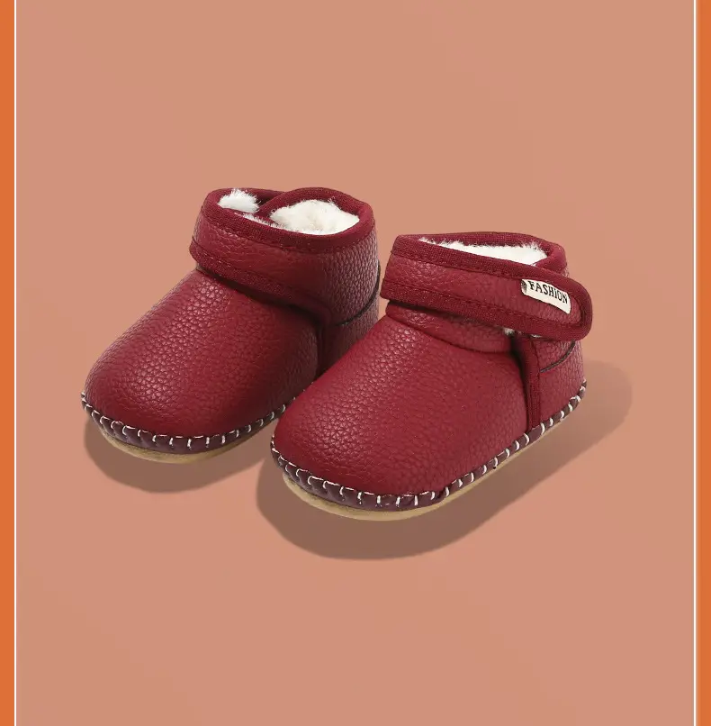 Winter Baby Cotton Shoes Red 6-12M — feature 34