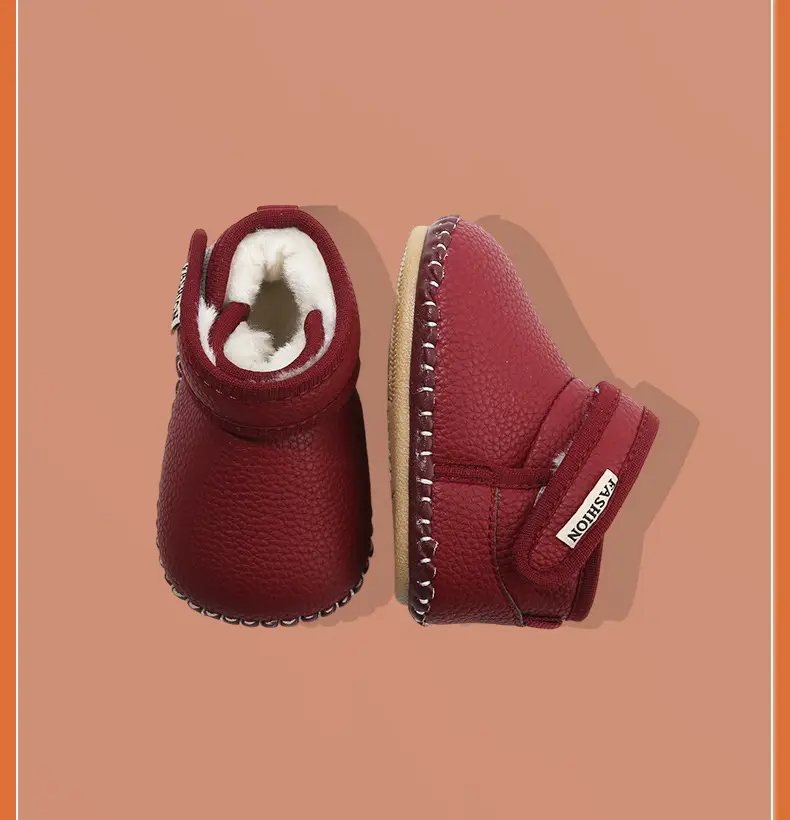 Winter Baby Cotton Shoes Red 6-12M — feature 35