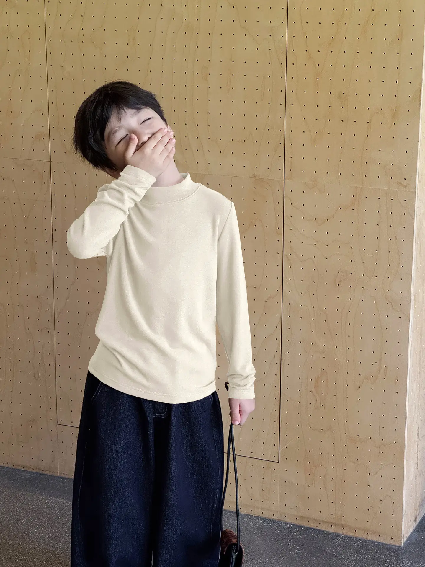 Boys Blue Long Sleeve T-Shirt for Kids Winter Base - Image 7