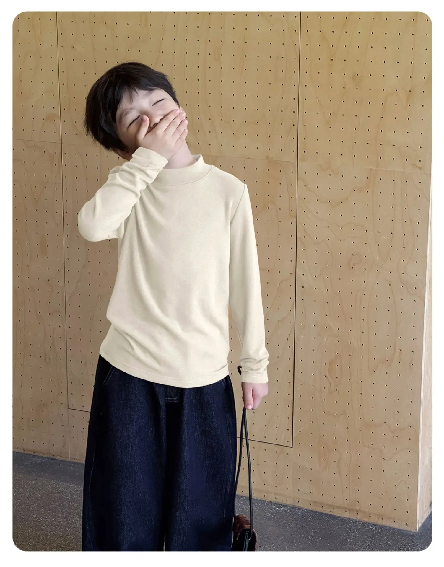 Boys Blue Long Sleeve T-Shirt for Kids Winter Base — feature 1