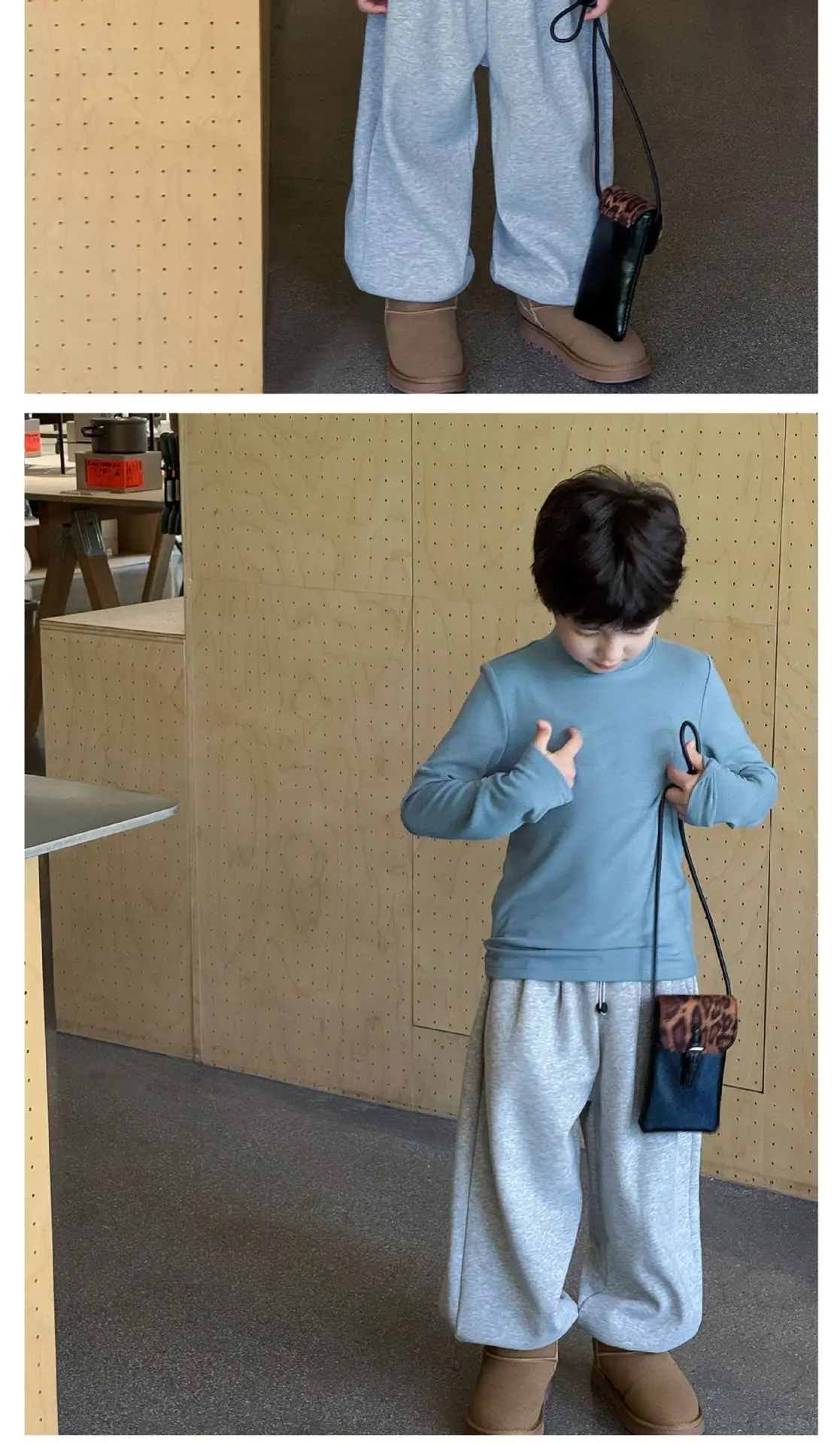 Boys Blue Long Sleeve T-Shirt for Kids Winter Base — feature 27