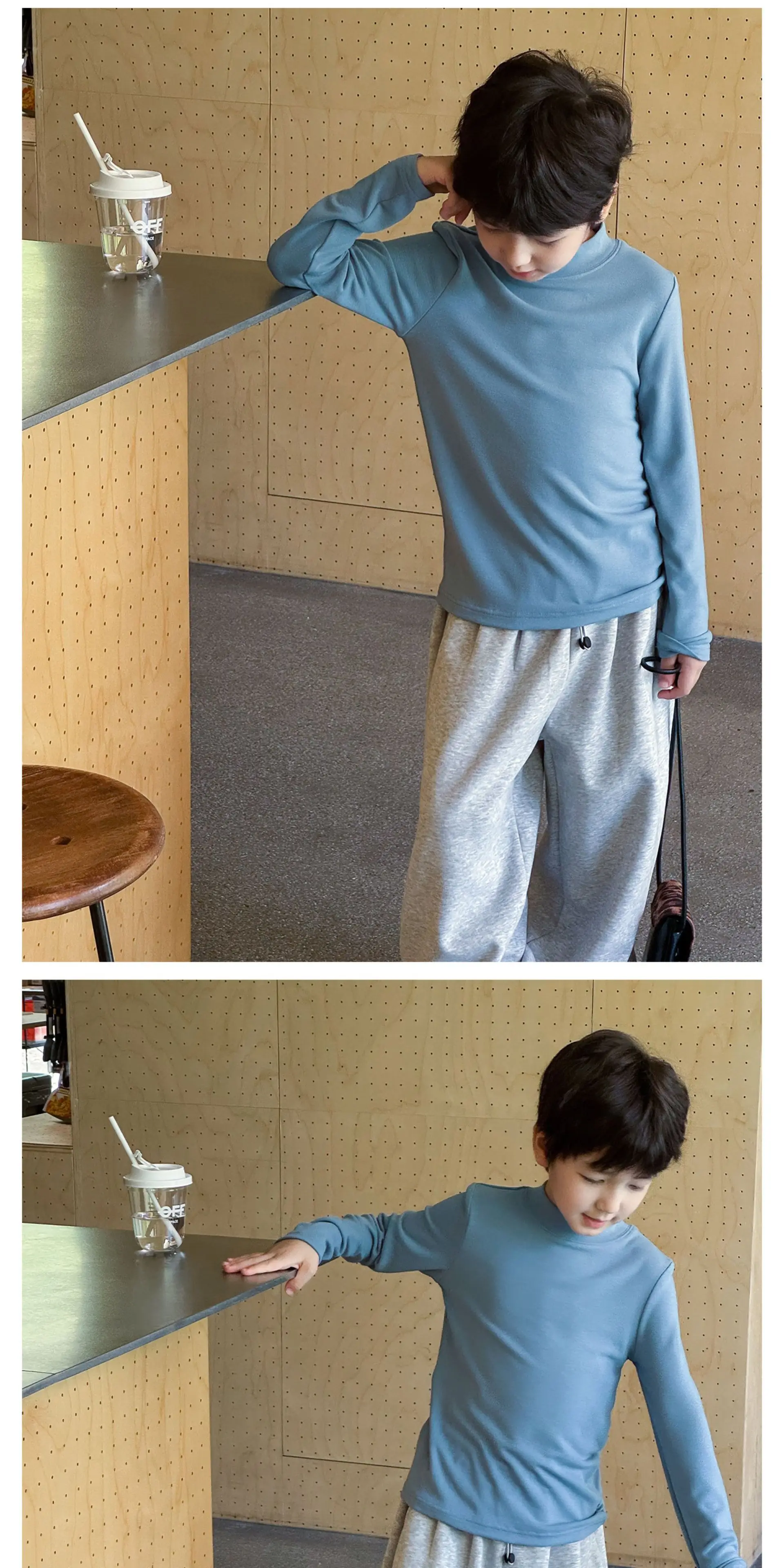 Boys Blue Long Sleeve T-Shirt for Kids Winter Base — feature 28