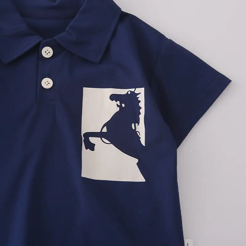 Foreign Trade Boys Blue Short Sleeve T-Shirt Summer 2026 — feature 6