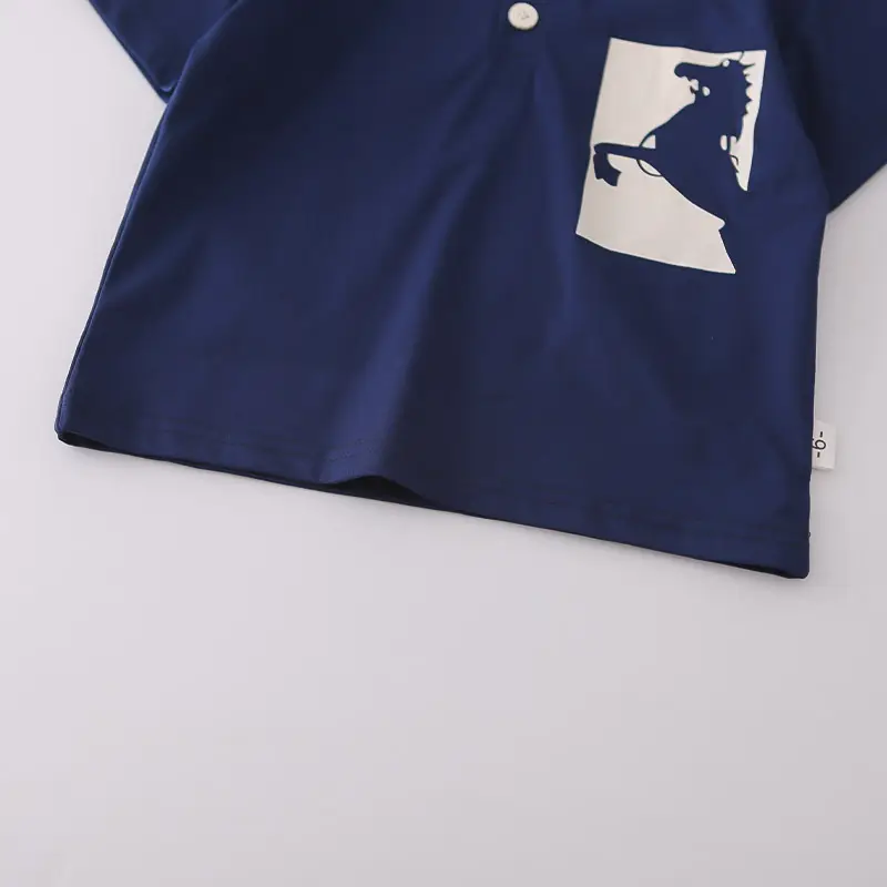 Foreign Trade Boys Blue Short Sleeve T-Shirt Summer 2026 — feature 7