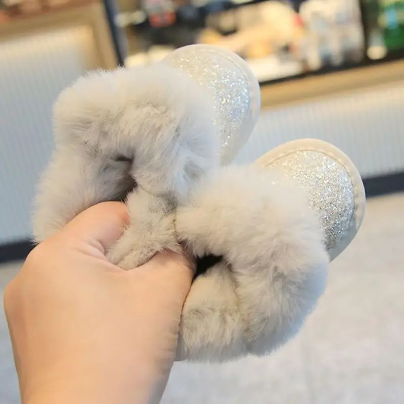 Baby Girl Fleece Lined Snow Boots Warm Winter Shoes