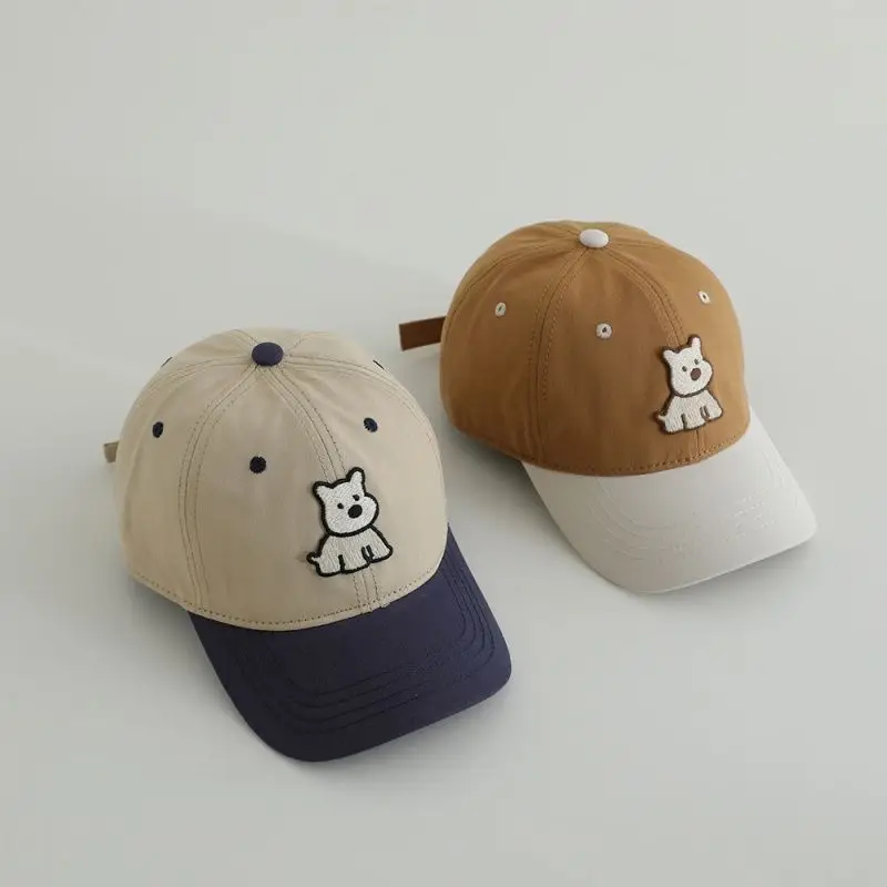 Red White Puppy Embroidered Baseball Cap for Boys Girls — feature 6