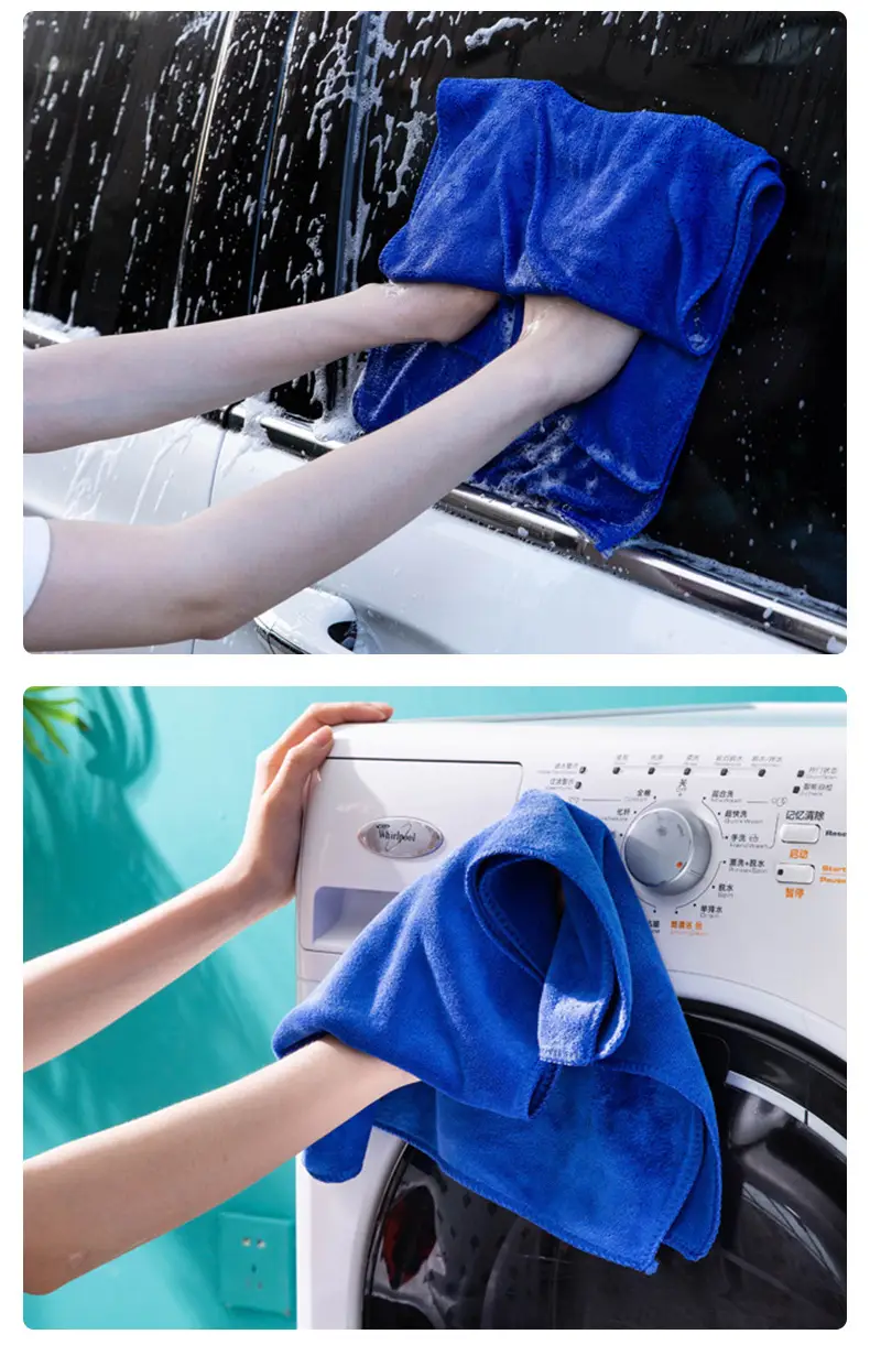 Pink Microfiber Car Wash Towel for Home Cleaning — feature 17