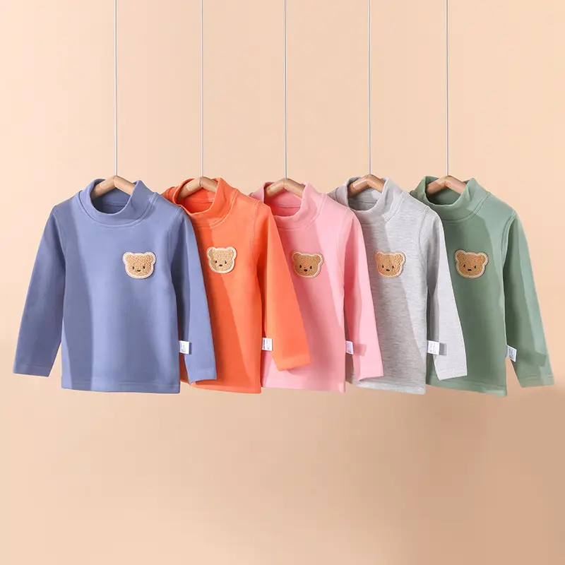 Baby Velvet T-Shirt Blue Warm Thermal Top - Image 8