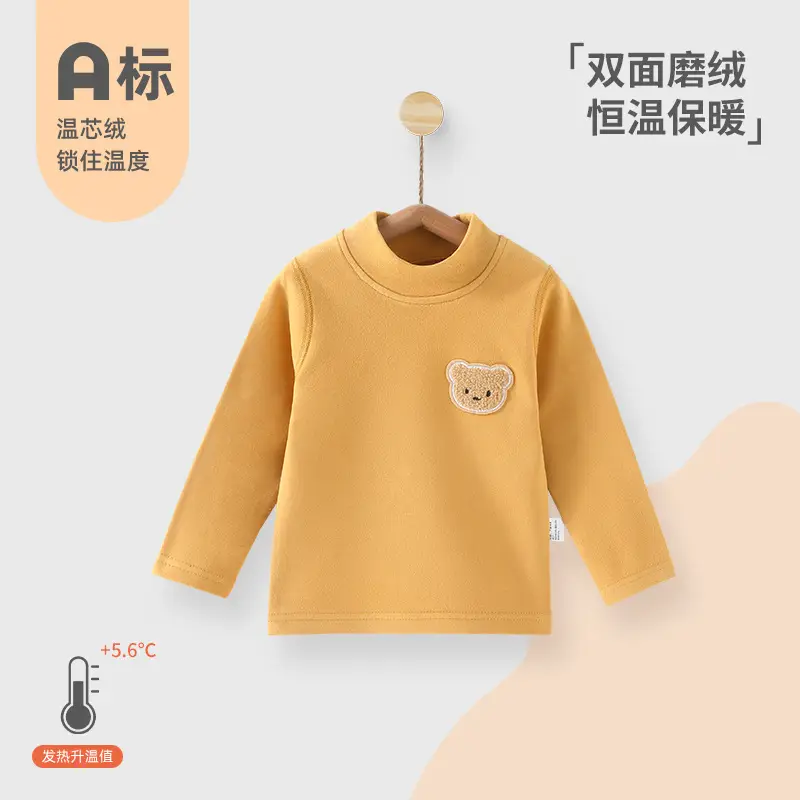 Baby Velvet T-Shirt Blue Warm Thermal Top - Image 4