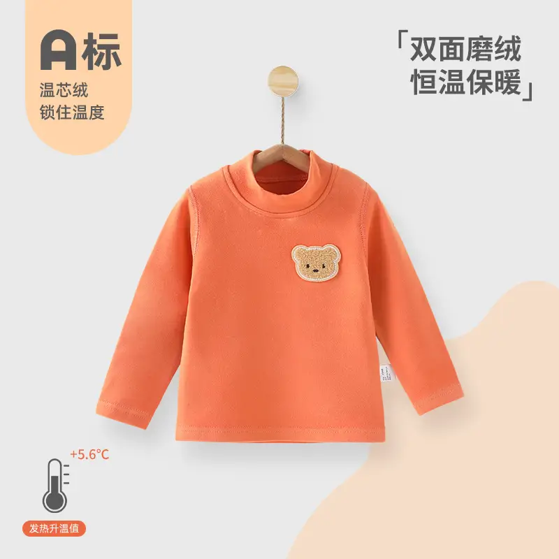 Baby Velvet T-Shirt Blue Warm Thermal Top - Image 5