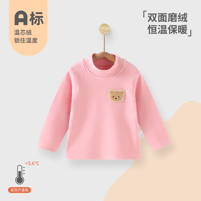 Baby Velvet T-Shirt Blue Warm Thermal Top - Image 6