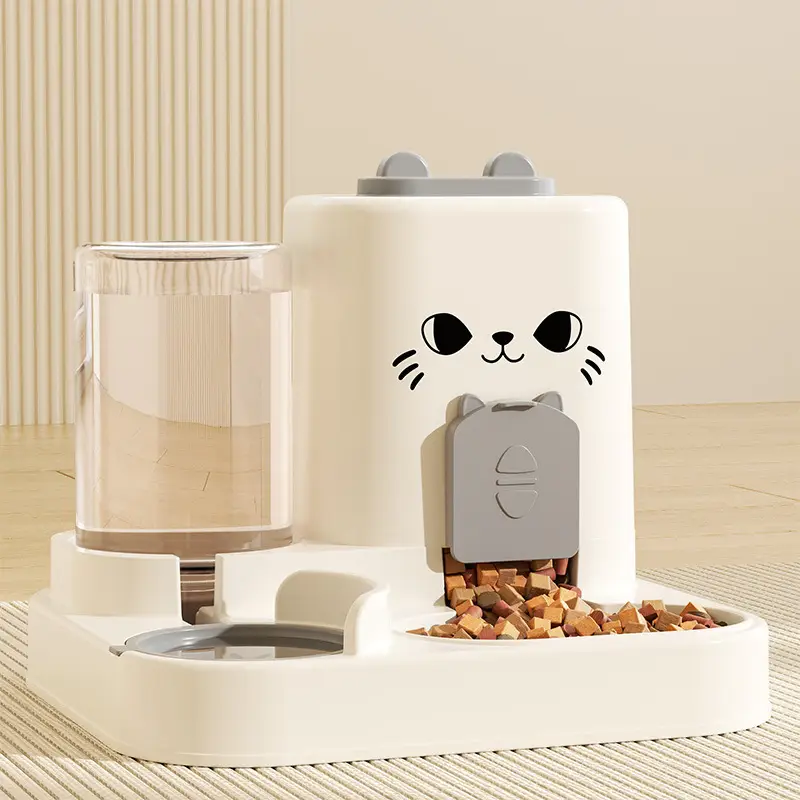 Cross-Border Cat Dry and Wet Separation Dog Bowl and Cat Basin Two-In-One Automatic Feeding and Water Dispenser Pet Supplies