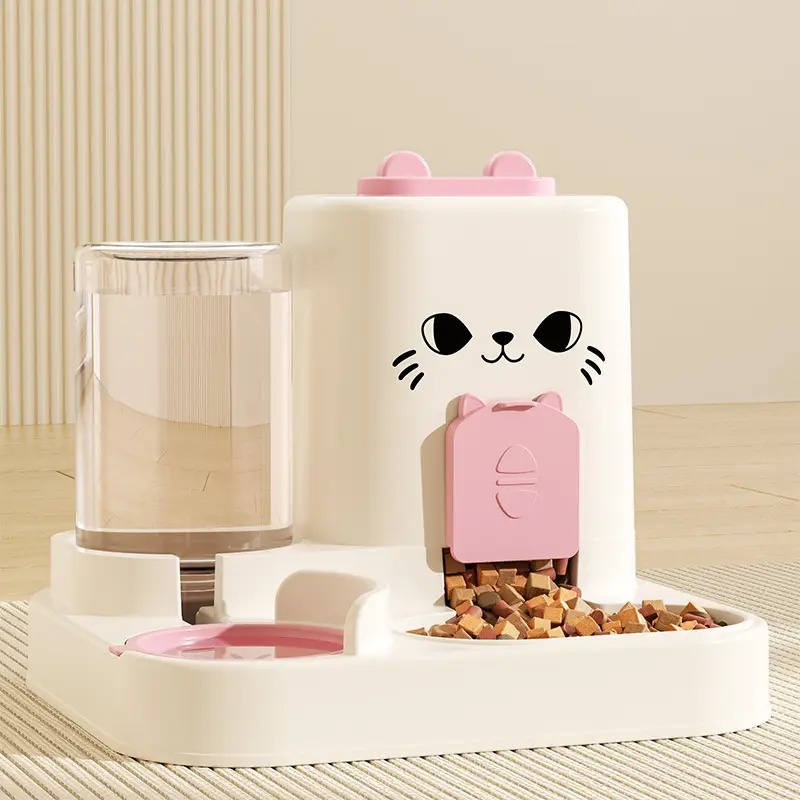 Cross-Border Cat Dry and Wet Separation Dog Bowl and Cat Basin Two-In-One Automatic Feeding and Water Dispenser Pet Supplies
