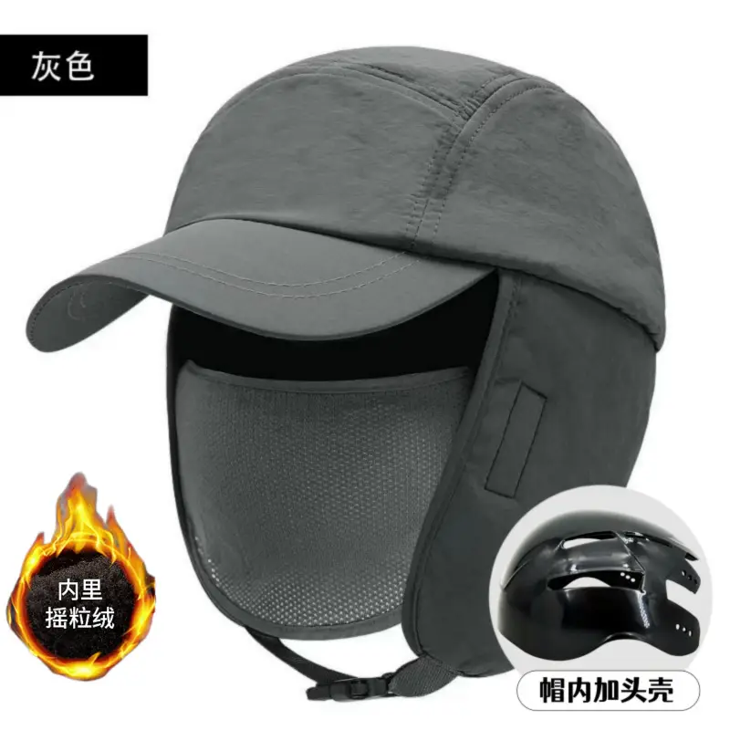Winter Cotton Safety Helmet with Windproof Ear Protection