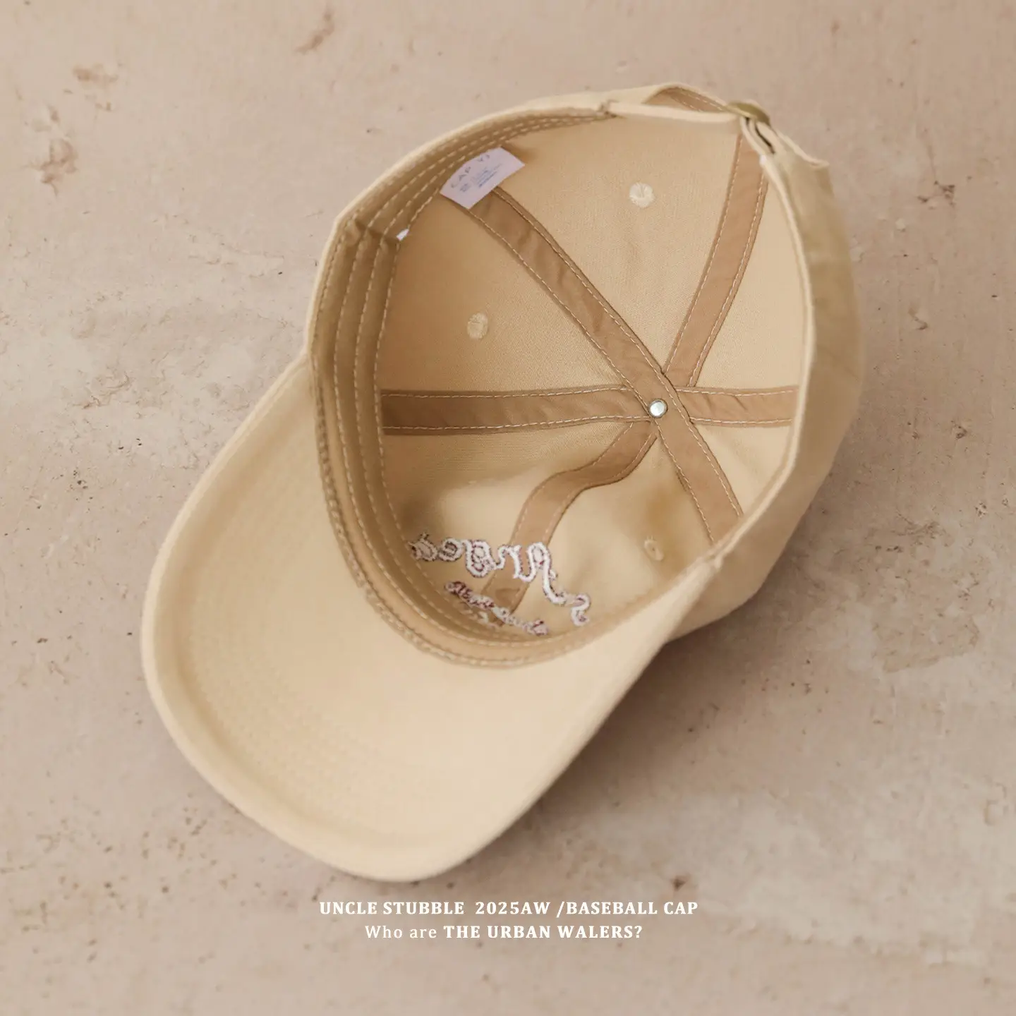 2025 Men's Beige Letter Embroidered Cap — feature 5
