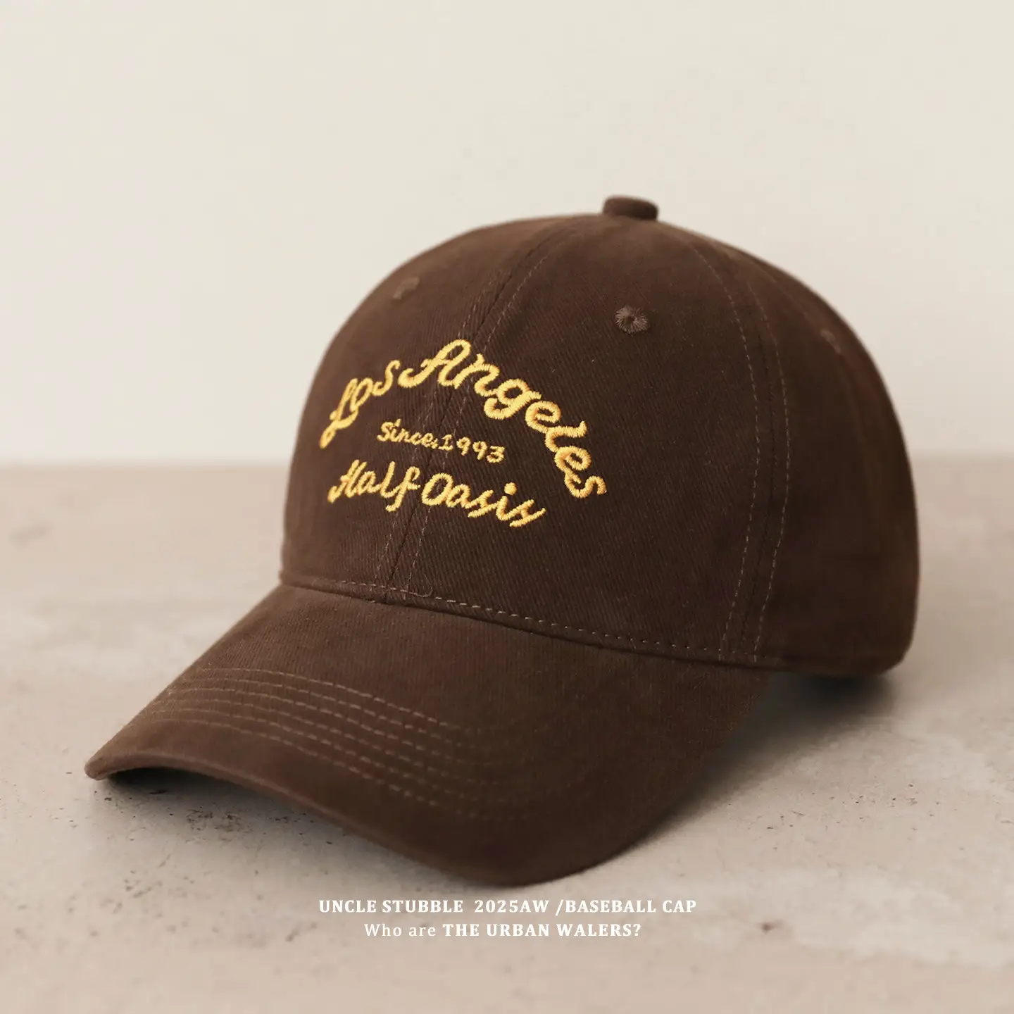 2025 Men's Beige Letter Embroidered Cap - Image 2