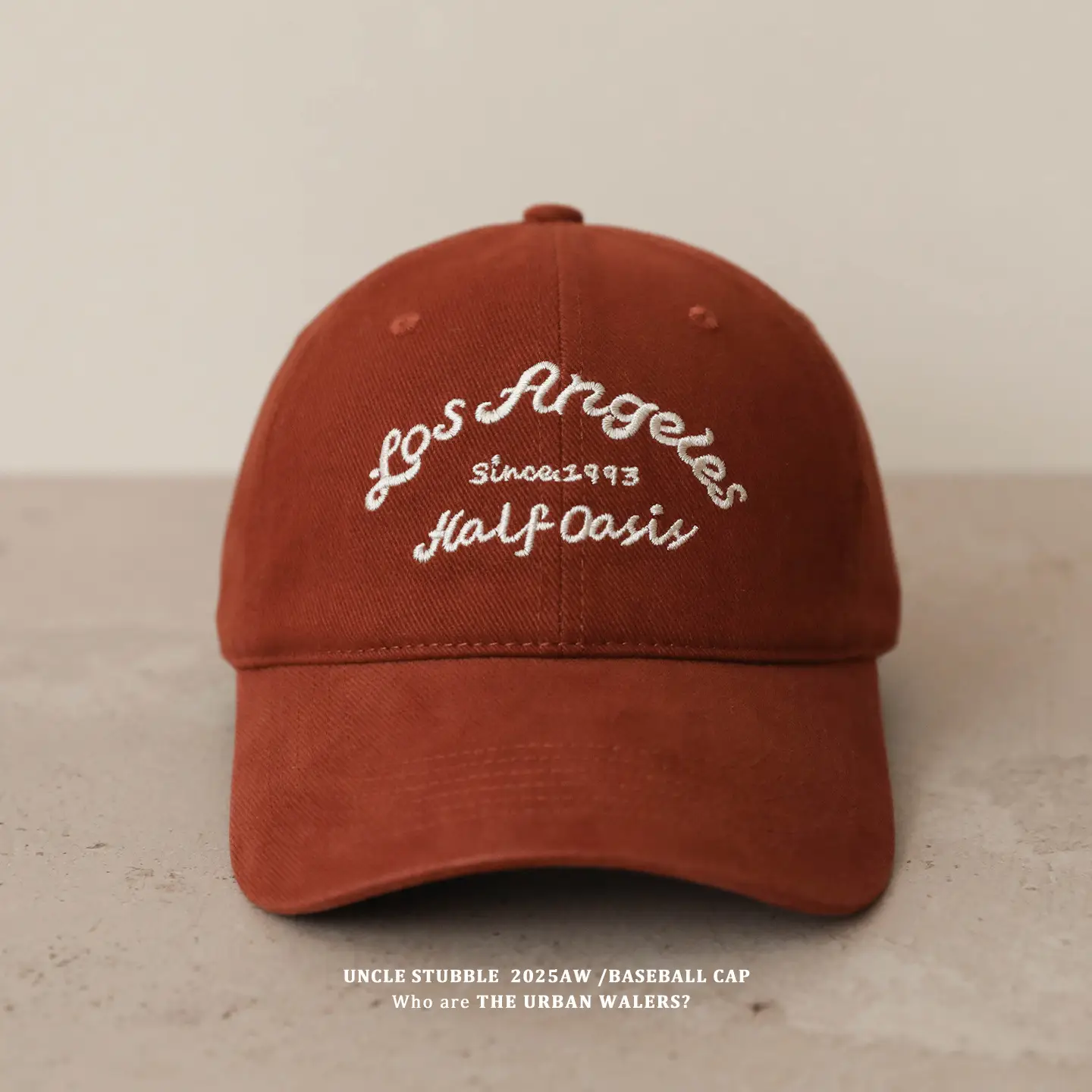 2025 Men's Beige Letter Embroidered Cap - Image 3